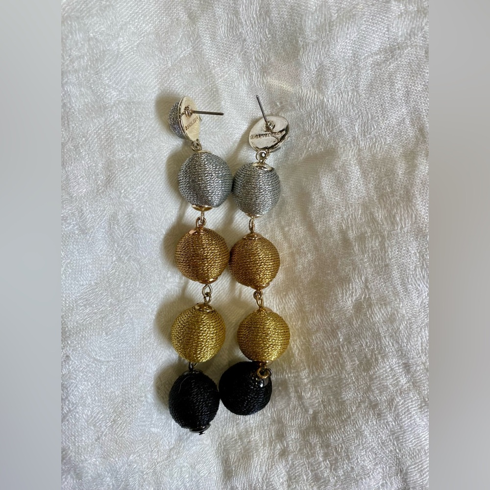 Bauble Bar Crispin Ball Drop earrings, 4 tier, post